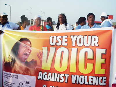 ITWF March in Ghana against VAW